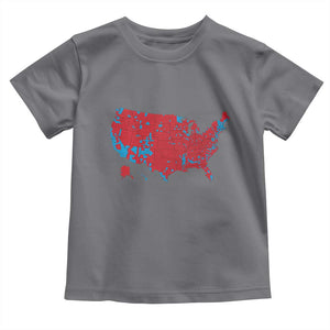Red States US Map Toddler T Shirt Trump Won President Election 2024 TS02 Charcoal Print Your Wear