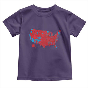 Red States US Map Toddler T Shirt Trump Won President Election 2024 TS02 Purple Print Your Wear