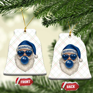Funny Blue Bubble Santa Indianapolis Ceramic Ornament Retro Nostalgic Christmas Holiday Gift TS02 Print Your Wear
