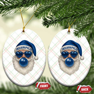 Funny Blue Bubble Santa Indianapolis Ceramic Ornament Retro Nostalgic Christmas Holiday Gift TS02 Print Your Wear