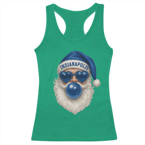 Funny Blue Bubble Santa Indianapolis Racerback Tank Top Retro Nostalgic Christmas Holiday Gift TS02 Irish Green Print Your Wear