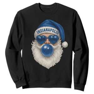 Funny Blue Bubble Santa Indianapolis Sweatshirt Retro Nostalgic Christmas Holiday Gift TS02 Black Print Your Wear