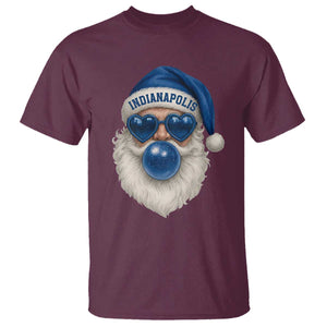 Funny Blue Bubble Santa Indianapolis T Shirt Retro Nostalgic Christmas Holiday Gift TS02 Maroon Print Your Wear