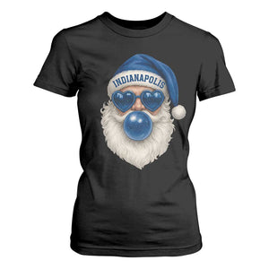 Funny Blue Bubble Santa Indianapolis T Shirt For Women Retro Nostalgic Christmas Holiday Gift TS02 Black Print Your Wear