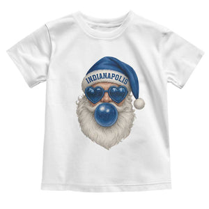Funny Blue Bubble Santa Indianapolis Toddler T Shirt Retro Nostalgic Christmas Holiday Gift TS02 White Print Your Wear