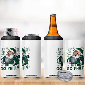 Funny Green Santa Ho Ho Go Philly 4 in 1 Can Cooler Tumbler Retro Nostalgic Philadelphia Pride Christmas Gift TS02 Print Your Wear