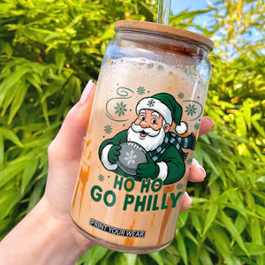 Funny Green Santa Ho Ho Go Philly Glass Can Retro Nostalgic Philadelphia Pride Christmas Gift TS02 White Print Your Wear