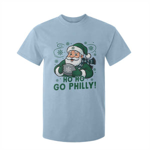 Funny Green Santa Ho Ho Go Philly T Shirt For Kid Retro Nostalgic Philadelphia Pride Christmas Gift TS02 Light Blue Print Your Wear