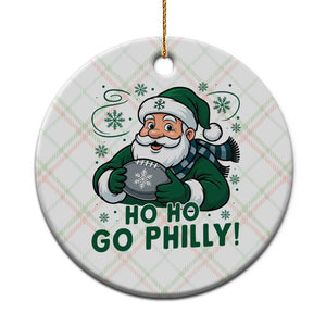 Funny Green Santa Ho Ho Go Philly Ceramic Ornament Retro Nostalgic Philadelphia Pride Christmas Gift TS02 1pc Christmas Plaid Print Your Wear