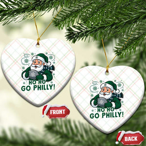 Funny Green Santa Ho Ho Go Philly Ceramic Ornament Retro Nostalgic Philadelphia Pride Christmas Gift TS02 Print Your Wear