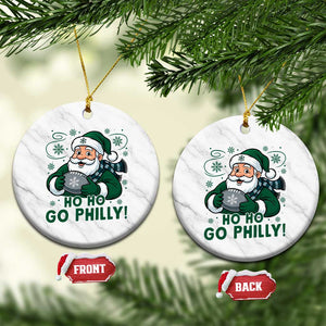 Funny Green Santa Ho Ho Go Philly Ceramic Ornament Retro Nostalgic Philadelphia Pride Christmas Gift TS02 1pc White Marble Print Your Wear