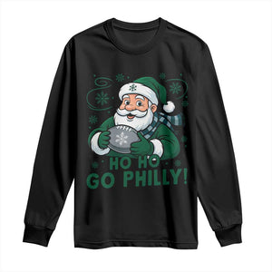 Funny Green Santa Ho Ho Go Philly Long Sleeve Shirt Retro Nostalgic Philadelphia Pride Christmas Gift TS02 Black Print Your Wear