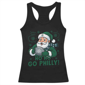 Funny Green Santa Ho Ho Go Philly Racerback Tank Top Retro Nostalgic Philadelphia Pride Christmas Gift TS02 Black Print Your Wear