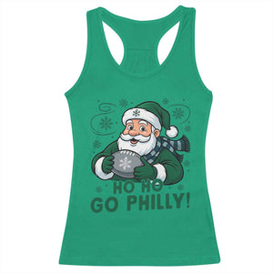 Funny Green Santa Ho Ho Go Philly Racerback Tank Top Retro Nostalgic Philadelphia Pride Christmas Gift TS02 Irish Green Print Your Wear
