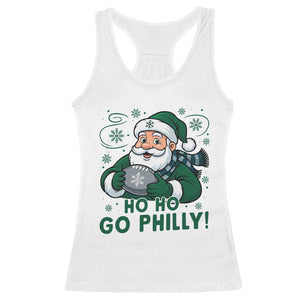 Funny Green Santa Ho Ho Go Philly Racerback Tank Top Retro Nostalgic Philadelphia Pride Christmas Gift TS02 White Print Your Wear
