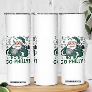 Funny Green Santa Ho Ho Go Philly Skinny Tumbler Retro Nostalgic Philadelphia Pride Christmas Gift TS02 Print Your Wear