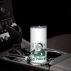 Funny Green Santa Ho Ho Go Philly Skinny Tumbler Retro Nostalgic Philadelphia Pride Christmas Gift TS02 Print Your Wear