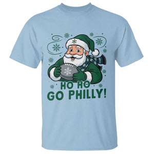 Funny Green Santa Ho Ho Go Philly T Shirt Retro Nostalgic Philadelphia Pride Christmas Gift TS02 Light Blue Print Your Wear