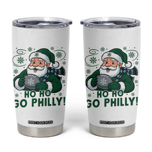 Funny Green Santa Ho Ho Go Philly Tumbler Cup Retro Nostalgic Philadelphia Pride Christmas Gift TS02 White Print Your Wear