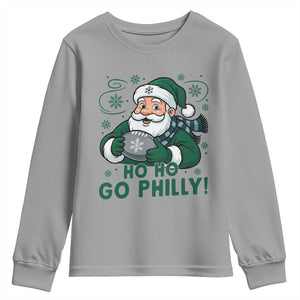Funny Green Santa Ho Ho Go Philly Youth Sweatshirt Retro Nostalgic Philadelphia Pride Christmas Gift TS02 Sport Gray Print Your Wear