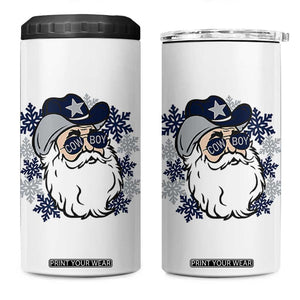 Western Cowboy Santa Christmas 4 in 1 Can Cooler Tumbler Cool Retro Nostalgic Xmas Gift TS02 One Size: 16 oz White Print Your Wear