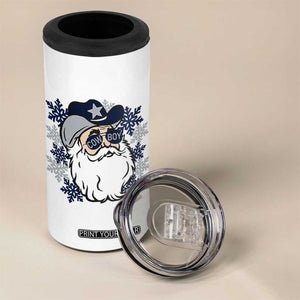 Western Cowboy Santa Christmas 4 in 1 Can Cooler Tumbler Cool Retro Nostalgic Xmas Gift TS02 Print Your Wear