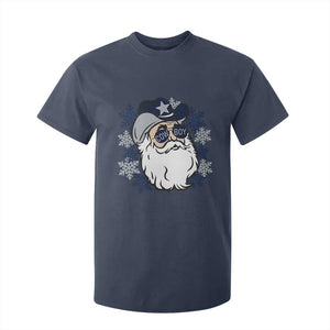 Western Cowboy Santa Christmas T Shirt For Kid Cool Retro Nostalgic Xmas Gift TS02 Navy Print Your Wear