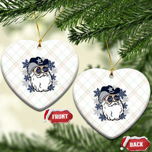 Western Cowboy Santa Christmas Ceramic Ornament Cool Retro Nostalgic Xmas Gift TS02 Print Your Wear
