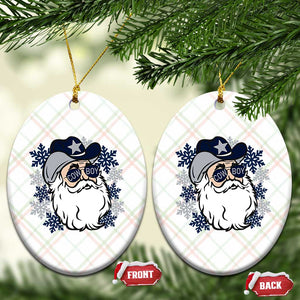 Western Cowboy Santa Christmas Ceramic Ornament Cool Retro Nostalgic Xmas Gift TS02 Print Your Wear