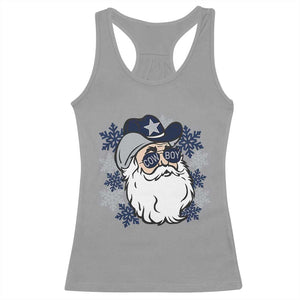 Western Cowboy Santa Christmas Racerback Tank Top Cool Retro Nostalgic Xmas Gift TS02 Sport Gray Print Your Wear