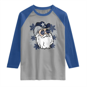 Western Cowboy Santa Christmas Raglan Shirt Cool Retro Nostalgic Xmas Gift TS02 Sport Gray Royal Print Your Wear