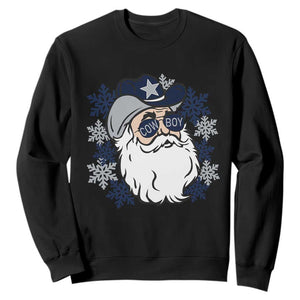 Western Cowboy Santa Christmas Sweatshirt Cool Retro Nostalgic Xmas Gift TS02 Black Print Your Wear