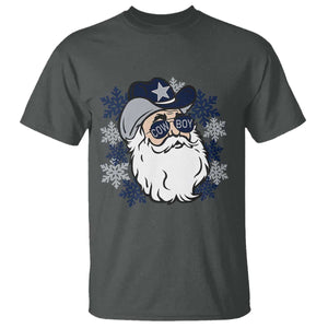 Western Cowboy Santa Christmas T Shirt Cool Retro Nostalgic Xmas Gift TS02 Dark Heather Print Your Wear