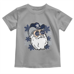 Western Cowboy Santa Christmas Toddler T Shirt Cool Retro Nostalgic Xmas Gift TS02 Sport Gray Print Your Wear