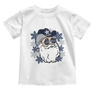 Western Cowboy Santa Christmas Toddler T Shirt Cool Retro Nostalgic Xmas Gift TS02 White Print Your Wear