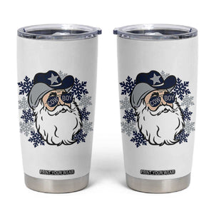 Western Cowboy Santa Christmas Tumbler Cup Cool Retro Nostalgic Xmas Gift TS02 White Print Your Wear