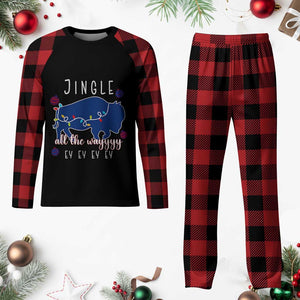 Buffalo Christmas Jingle All the Way Ey Plaid Pajama Set Xmas Lights Funny Holiday Gift TS02 Buffalo Plaid Print Your Wear