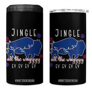 Buffalo Christmas Jingle All the Way Ey 4 in 1 Can Cooler Tumbler Xmas Lights Funny Holiday Gift TS02 One Size: 16 oz Black Print Your Wear