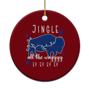 Buffalo Christmas Jingle All the Way Ey Ceramic Ornament Xmas Lights Funny Holiday Gift TS02 1pc Red Print Your Wear