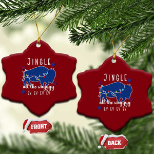 Buffalo Christmas Jingle All the Way Ey Ceramic Ornament Xmas Lights Funny Holiday Gift TS02 Print Your Wear
