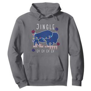 Buffalo Christmas Jingle All the Way Ey Hoodie Xmas Lights Funny Holiday Gift TS02 Charcoal Print Your Wear