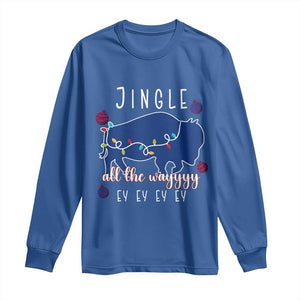 Buffalo Christmas Jingle All the Way Ey Long Sleeve Shirt Xmas Lights Funny Holiday Gift TS02 Royal Blue Print Your Wear