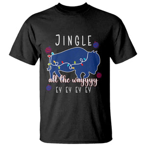 Buffalo Christmas Jingle All the Way Ey T Shirt Xmas Lights Funny Holiday Gift TS02 Black Print Your Wear