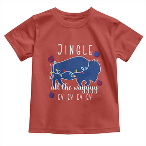 Buffalo Christmas Jingle All the Way Ey Toddler T Shirt Xmas Lights Funny Holiday Gift TS02 Red Print Your Wear