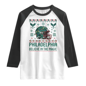 Philadelphia Believe in the Magic Raglan Shirt Retro Philly PFE Sport Fans Christmas Gift TS02 White Black Print Your Wear