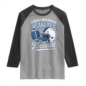 Vintage Indy Sport Fans IFC Retro 1953 Throwback Raglan Shirt TS02 Sport Gray Black Print Your Wear