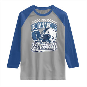 Vintage Indy Sport Fans IFC Retro 1953 Throwback Raglan Shirt TS02 Sport Gray Royal Print Your Wear