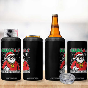 Feeling 67 This Christmas 4 in 1 Can Cooler Tumbler Funny Cool Santa Six Seven Meme Holiday TS02 Print Your Wear