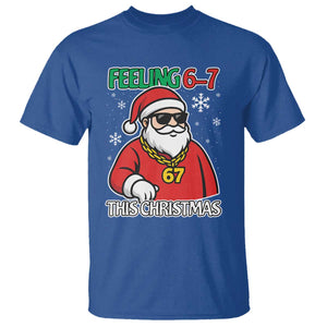 Feeling 67 This Christmas T Shirt Funny Cool Santa Six Seven Meme Holiday TS02 Royal Blue Print Your Wear
