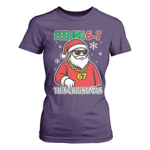 Feeling 67 This Christmas T Shirt For Women Funny Cool Santa Six Seven Meme Holiday TS02 Purple Print Your Wear